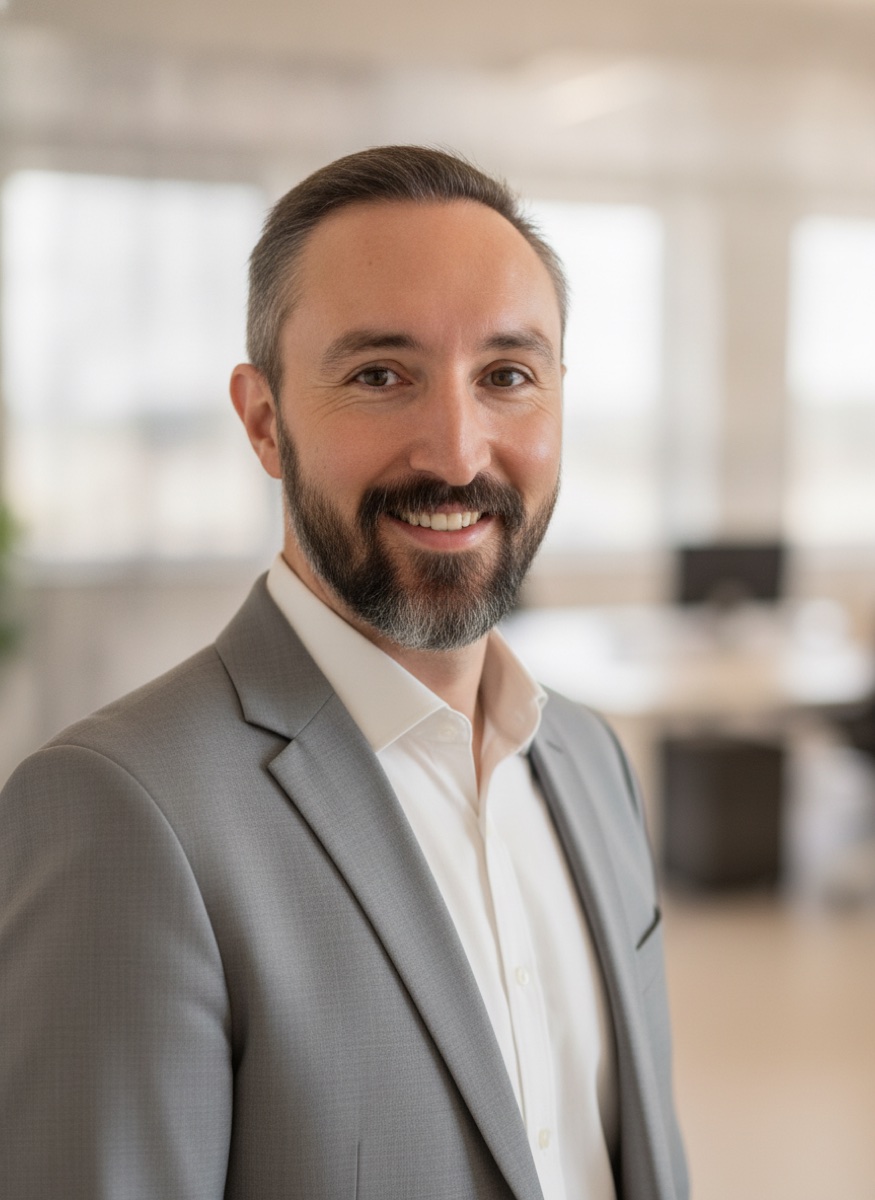 Porträt von Tim Rosen, Gründer von NovaData Solutions, Ansprechpartner für den KI-Telefonassistenten